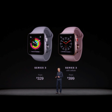 Apple Watch Series 3 Goes Official: WatchOS 4 and Cellular Capabilities