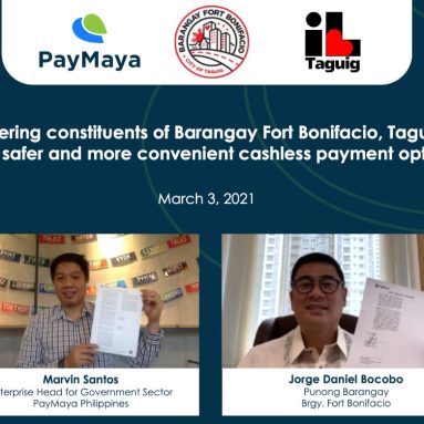 Barangay Fort Bonifacio Taps PayMaya for Digital Payments