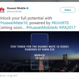 The Huawei Mate 10 Will be Unveiled on October 16