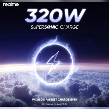 realme 320W SuperSonic Charge Technology Debuts on August 14