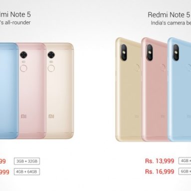 Xiaomi Redmi Note 5 and Note 5 Pro Now Official