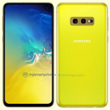 Canary Yellow Samsung Galaxy S10e renders surface